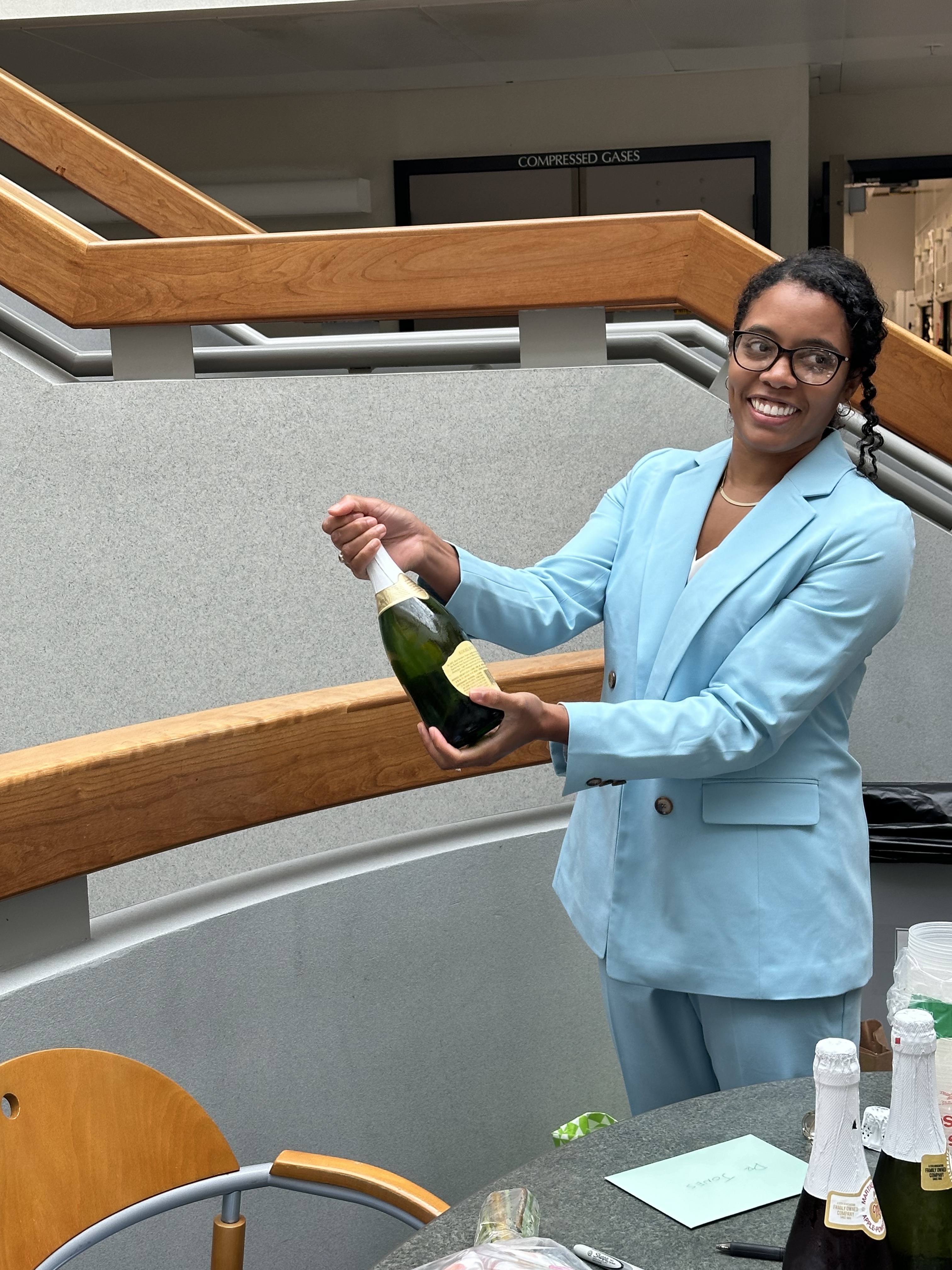 Julia with bottle